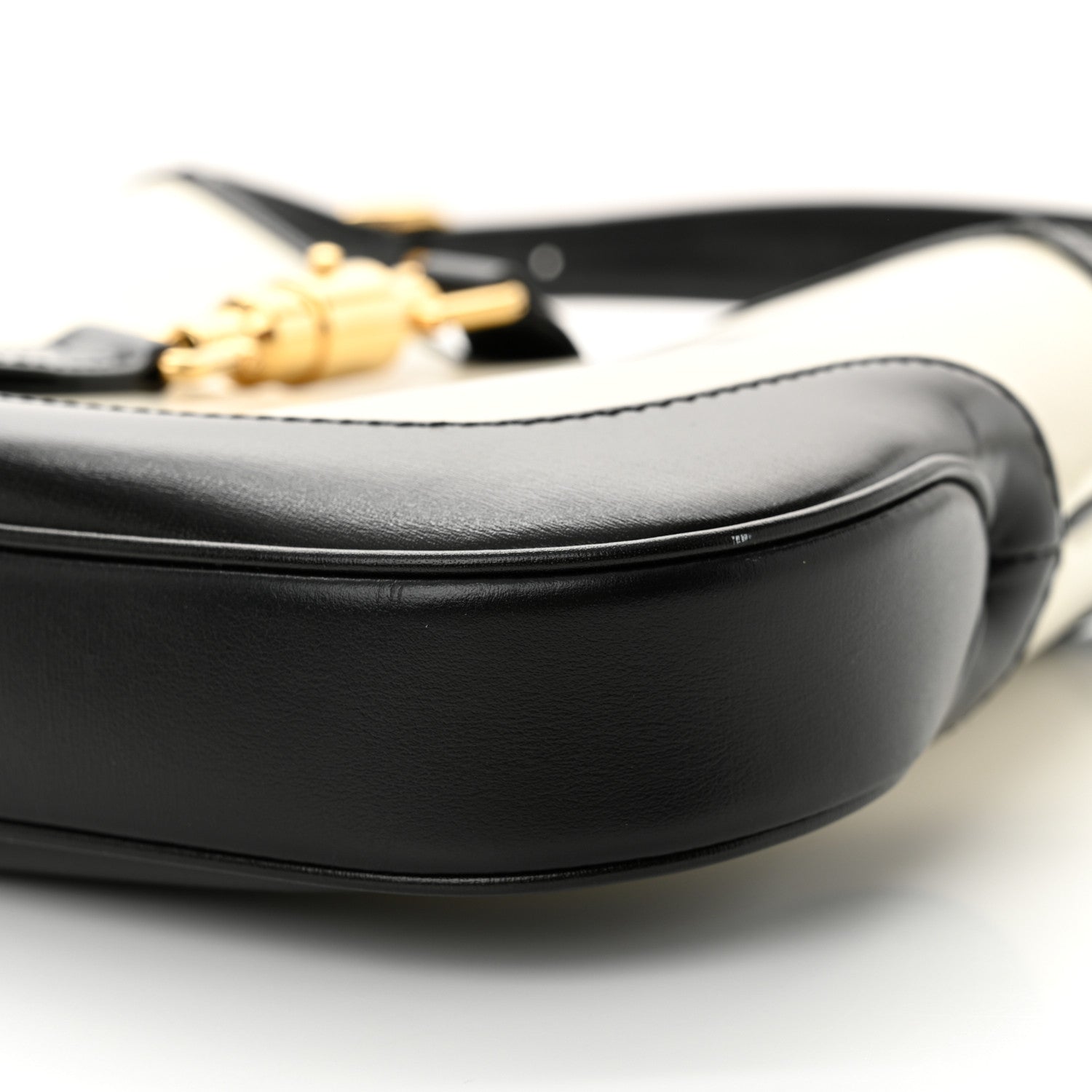 Gucci Boarded Dyana Lux Calfskin Bi-Color Small Jackie 1961 Hobo Mystic White Black 10 of 12