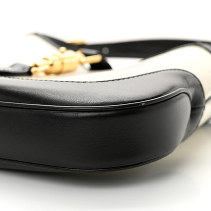 Gucci Boarded Dyana Lux Calfskin Bi-Color Small Jackie 1961 Hobo Mystic White Black 10 of 12