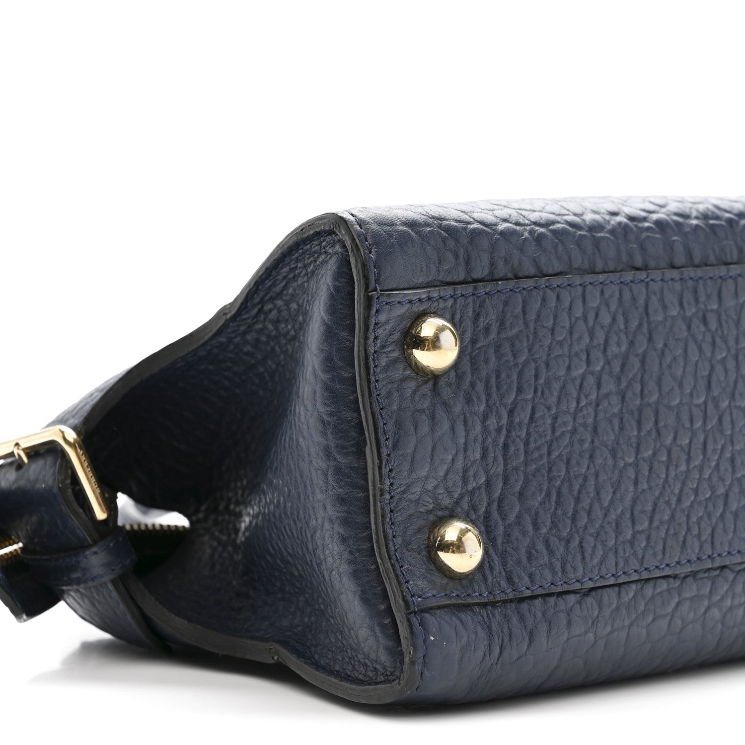 Burberry Signature Grain Small Clifton Bag Navy Blue 9 of 14