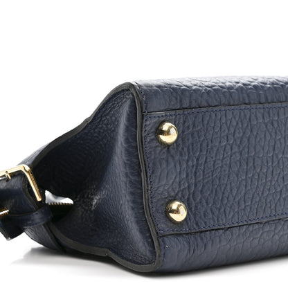 Burberry Signature Grain Small Clifton Bag Navy Blue 9 of 14