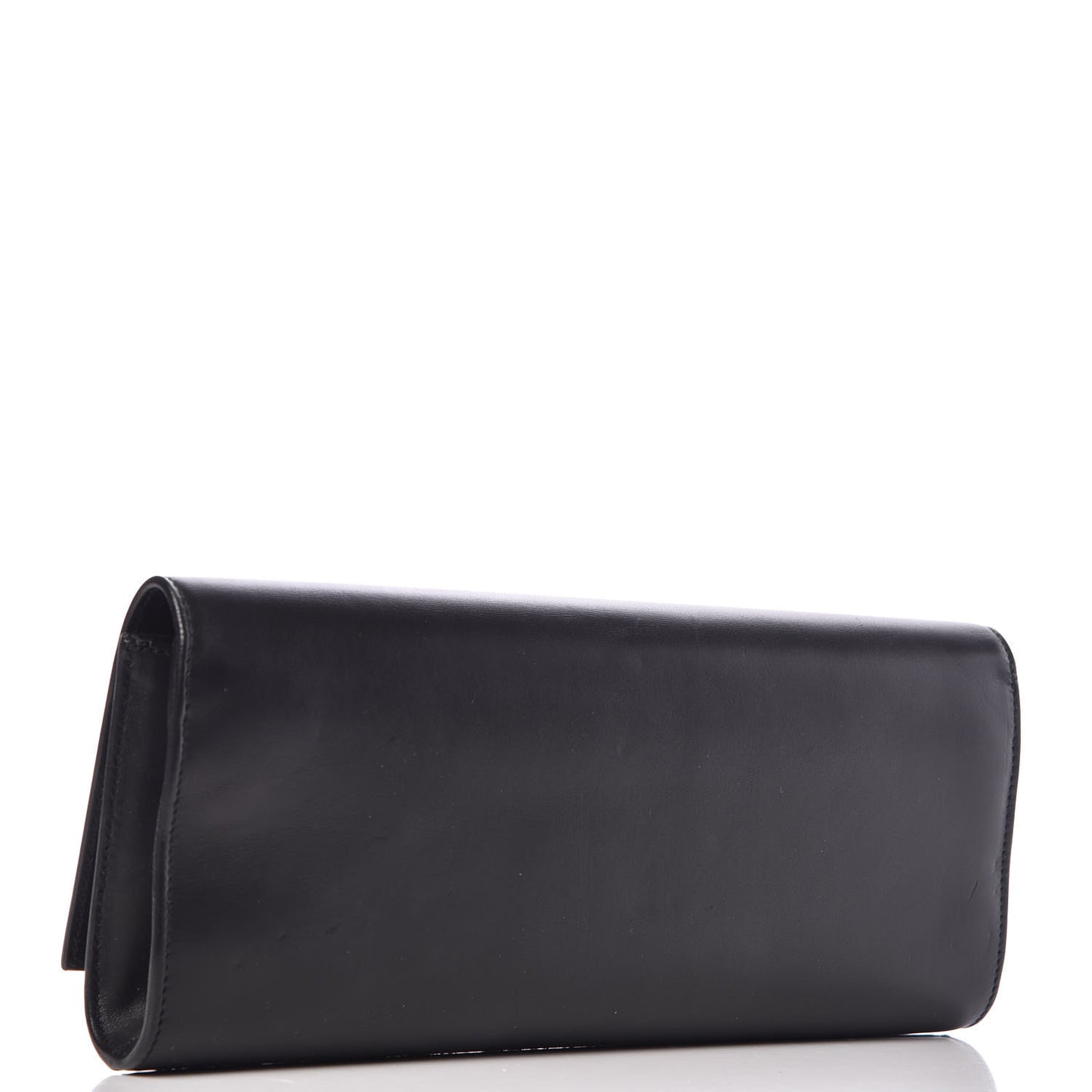 Calfskin Lutetia Flap Clutch Black