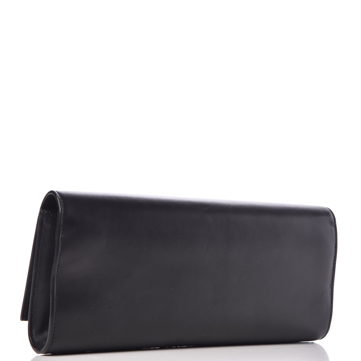 Saint Laurent Calfskin Lutetia Flap Clutch Black 3 of 13