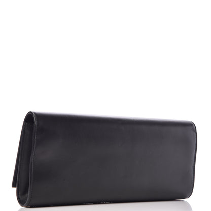 Saint Laurent Calfskin Lutetia Flap Clutch Black 3 of 13