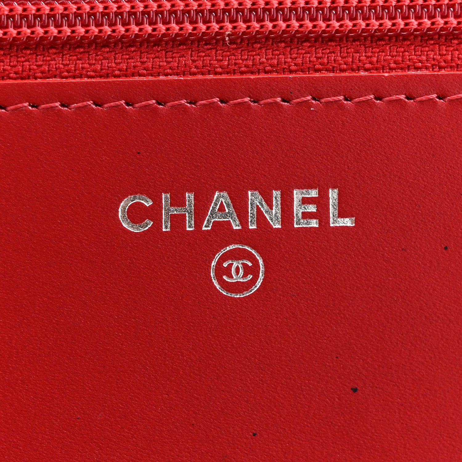 Chanel Glazed Calfskin Quilted Coco Boy Wallet On Chain WOC Red 5 of 13