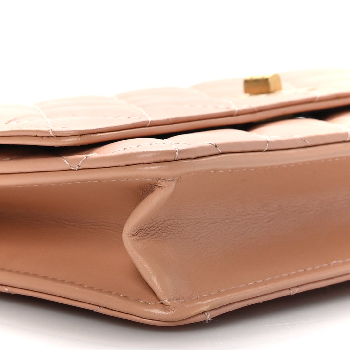 Calfskin Quilted Reissue Wallet On Chain WOC Beige