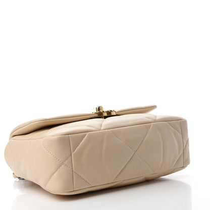 Chanel Lambskin Quilted Medium Chanel 19 Flap Beige 4 of 10