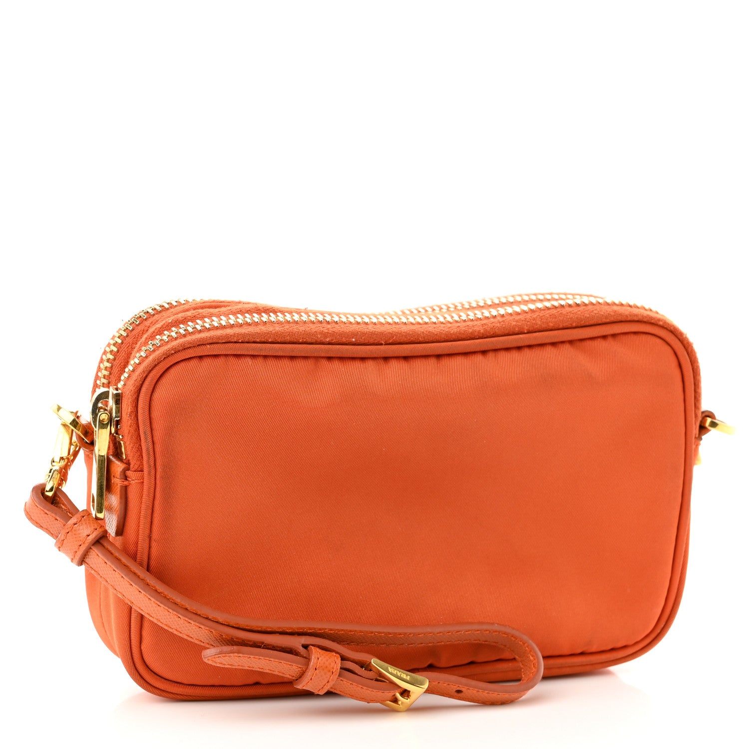Prada Tessuto Nylon Mini Camera Crossbody Orange 4 of 12