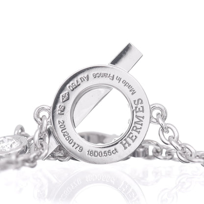 Hermes 18K White Gold Diamond Finesse Bracelet SH 4 of 5