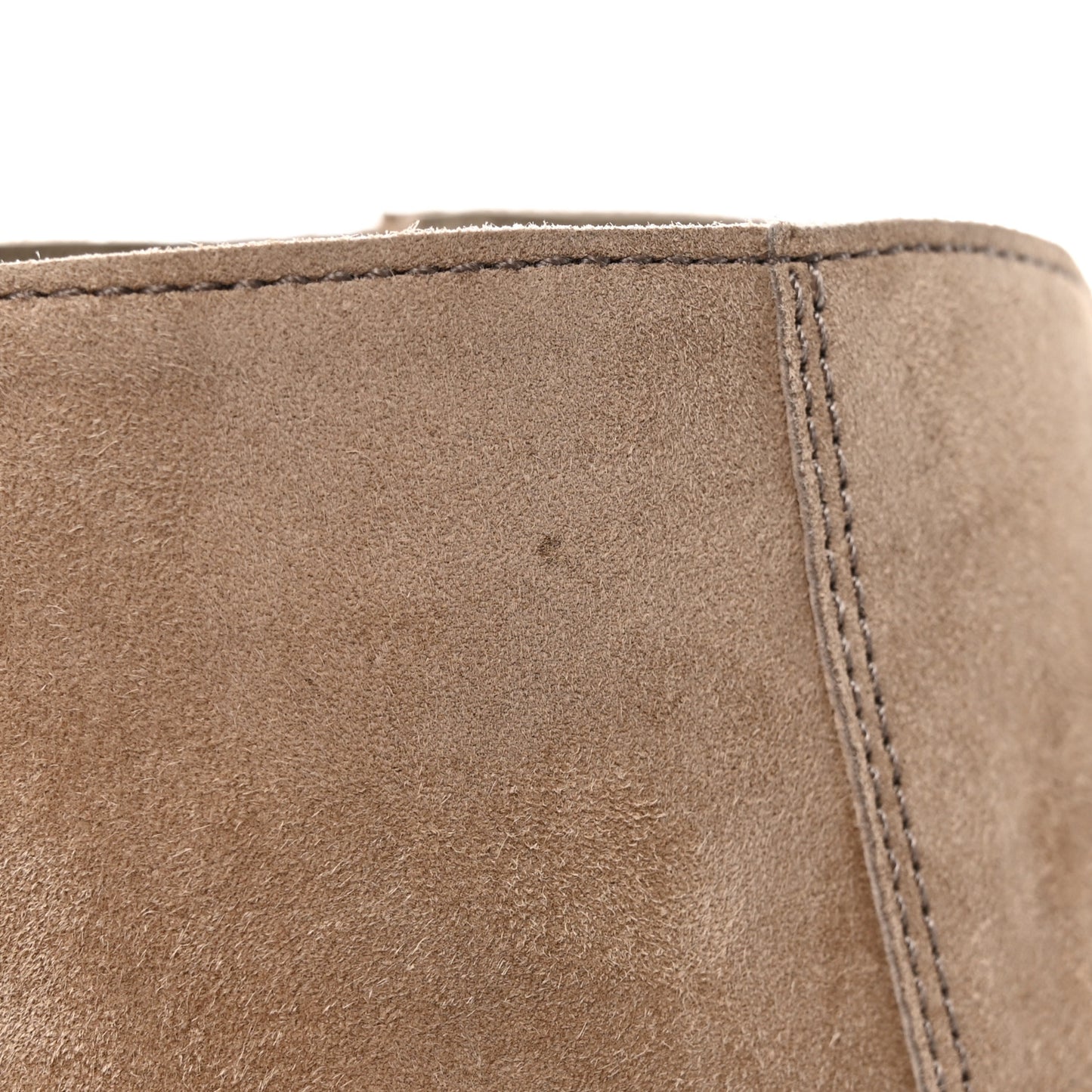 Suede Calfskin CC Lace Up Short Boots 40 Light Beige