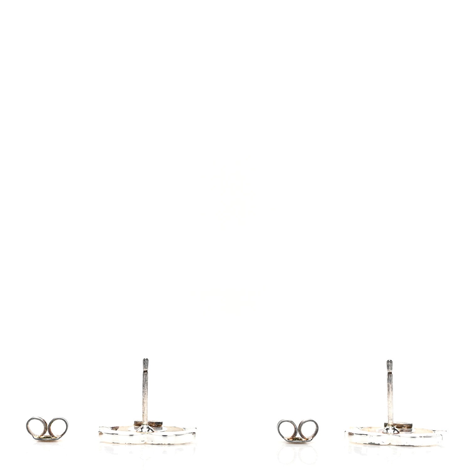 Chanel CC Logo Earrings Silver 3 of 4