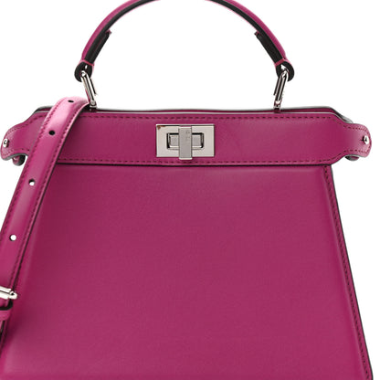 Fendi Shiny Nappa Petite Peekaboo I SEE U Satchel Magenta 7 of 9
