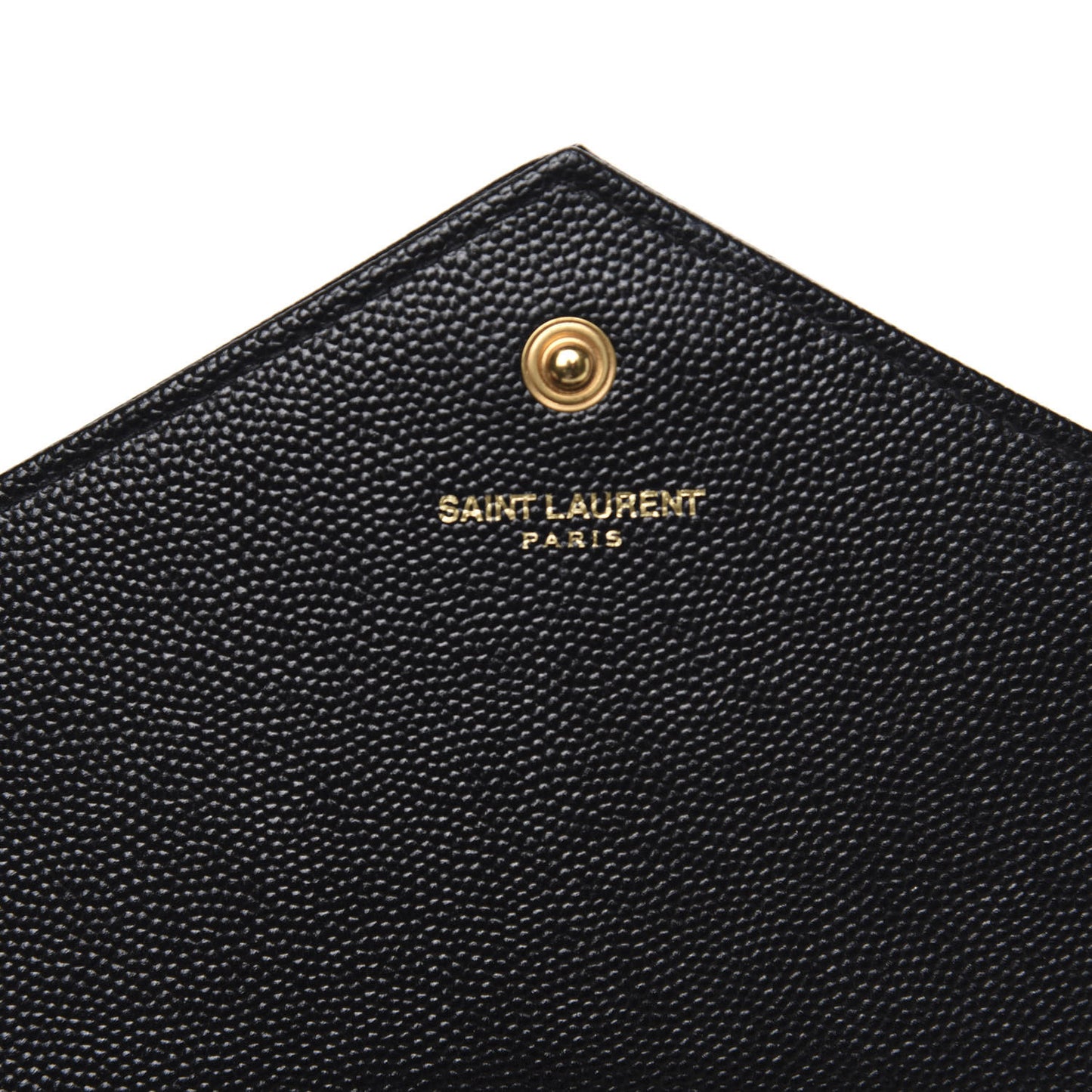 Grain De Poudre Matelasse Chevron Monogram Chain Wallet Black