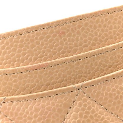 Chanel Caviar Quilted Card Holder Beige 8 of 13