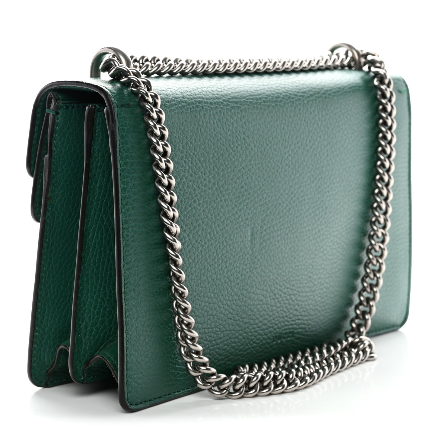 Pebbled Calfskin Small Dionysus Shoulder Bag Emerald