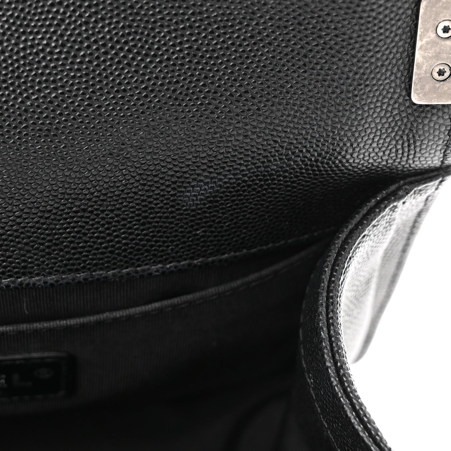 Caviar Quilted Small Boy Flap Black