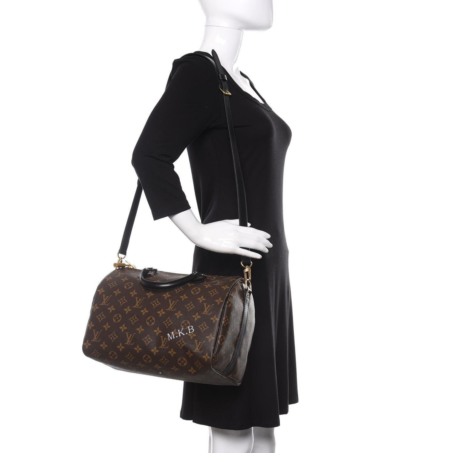 Monogram My World Tour Speedy Bandouliere 30 Black