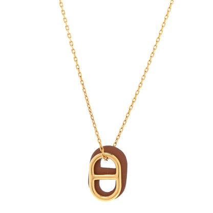 Hermes Swift O'Maillon Pendant Necklace Gold 4 of 8
