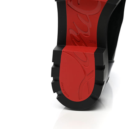 Christian Louboutin Patent Montezu Lug Chelsea Boots 38.5 Black 6 of 9