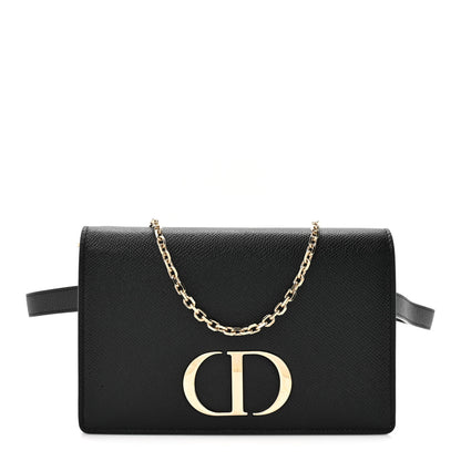 Christian Dior Calfskin 30 Montaigne 2 in 1 Pouch Black 1 of 11