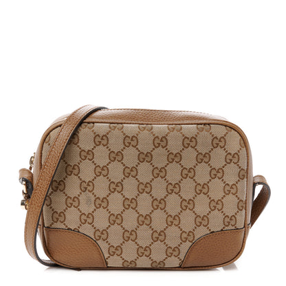 Gucci Monogram Mini Bree Messenger Bag Beige Tabacco 1 of 14