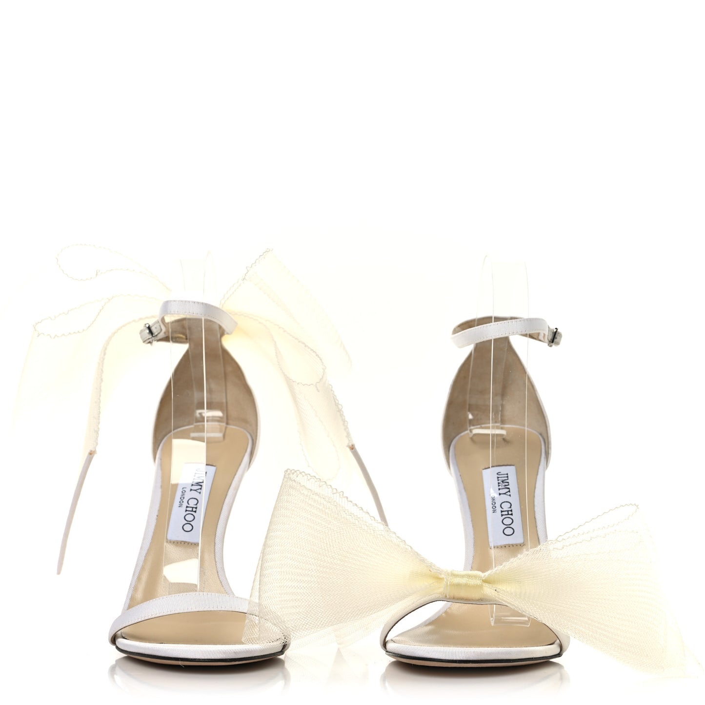 Grosgrain Asymmetric Mesh Fascinator Aveline 100 Bow Sandals 39.5 Latte