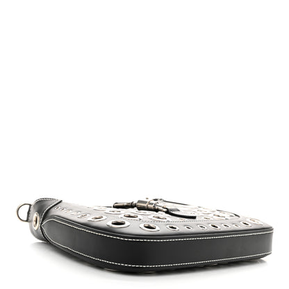 Gucci Calfskin Ha Ha Ha Jackie 1961 Eyelet Hobo Black 4 of 10