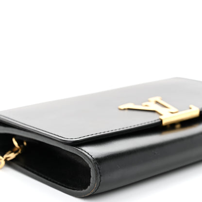 Louis Vuitton Calfskin Chain Louise GM Black 8 of 10