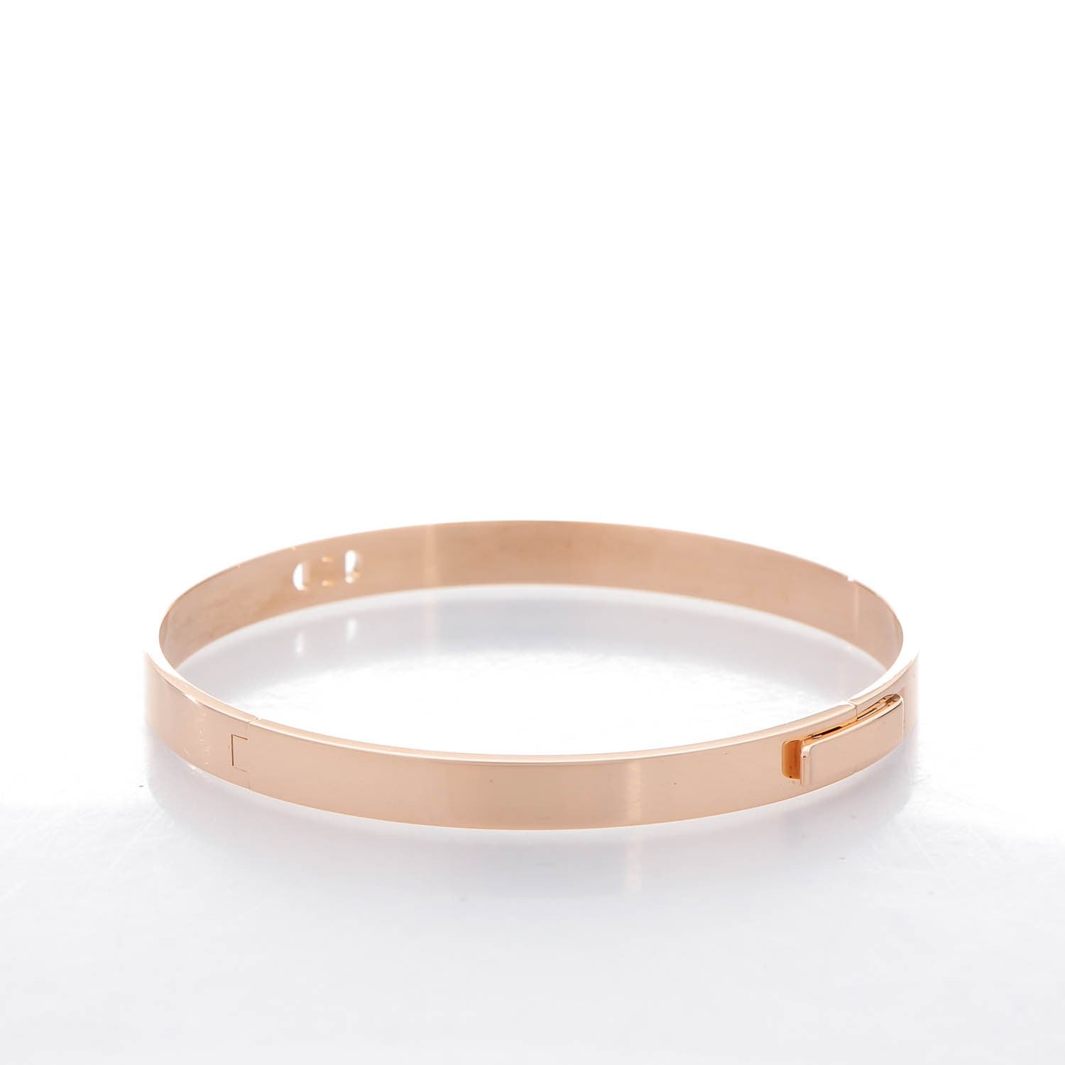 Hermes 18K Rose Gold Diamond PM H D'Ancre Bracelet SH 3 of 6