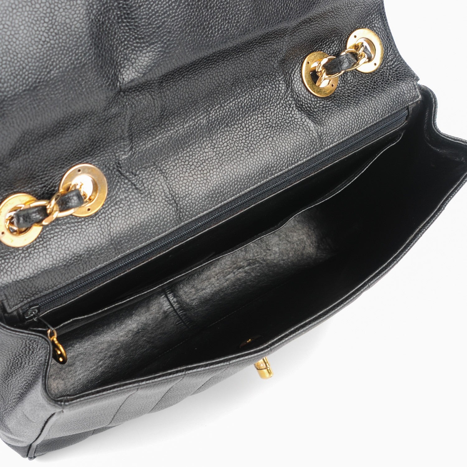 Chanel Caviar Vertical Quilt Jumbo Flap Black 5 of 9
