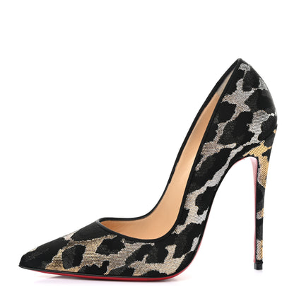 Christian Louboutin Leopard Lame Pigalle 120 Pumps 37 1 of 9