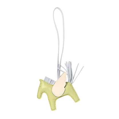 Hermes Milo Lambskin Grigri Rodeo Pegase Horse Bag Charm PM Jaune Bourgeon Bleu Brume Nata 1 of 7