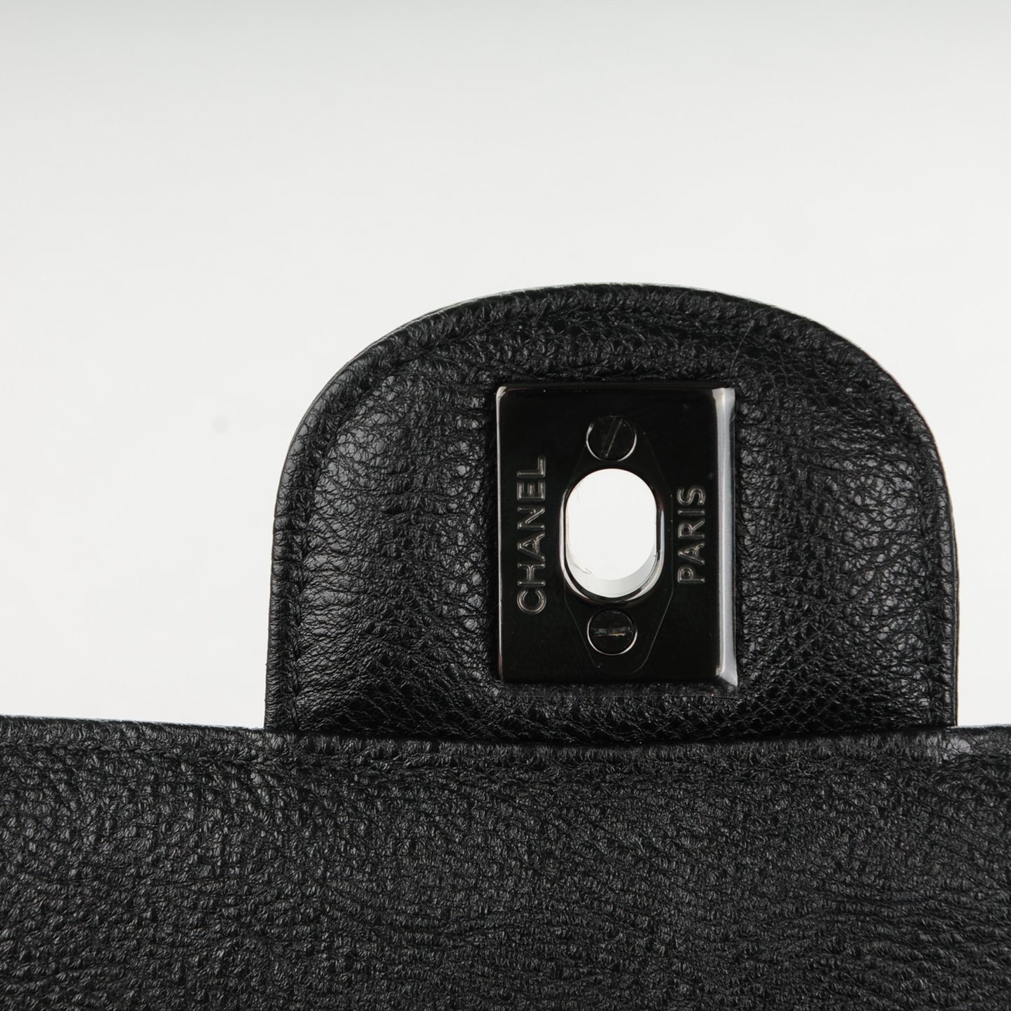 Calfskin Quilted Mini Rectangular Flap So Black