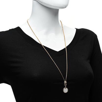 David Yurman 18K Yellow Gold Diamond Elements Disc Pave Pendant Necklace 2 of 4