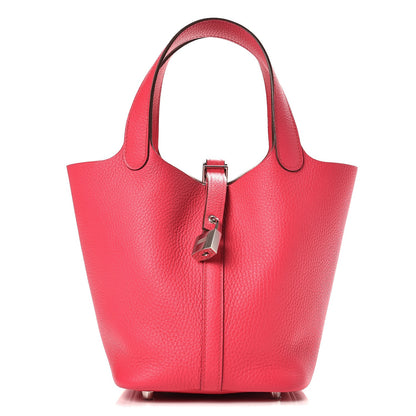 Hermes Taurillon Clemence Picotin Lock 18 PM Rose Extreme 1 of 8