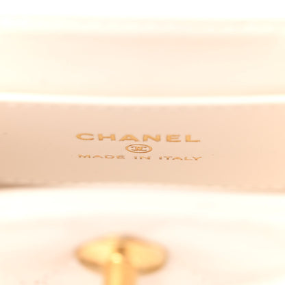 Chanel Shiny Aged Calfskin Quilted Mini Nano Kelly Shopper White 6 of 11