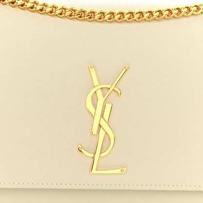 Saint Laurent Grain De Poudre Medium Classic Monogram Kate Satchel Crema Soft 8 of 10