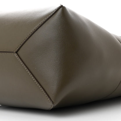 Loewe Shiny Calfskin Medium Puzzle Fold Tote Dark Khaki Green 9 of 9