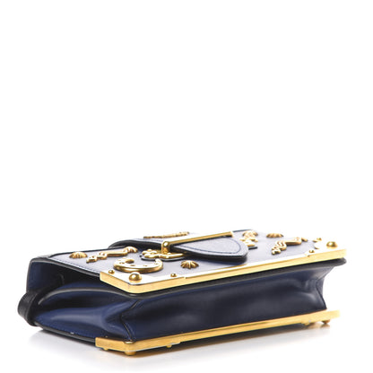 Prada City Calf Saffiano Astrology Cahier Bag Bluette Black 3 of 12