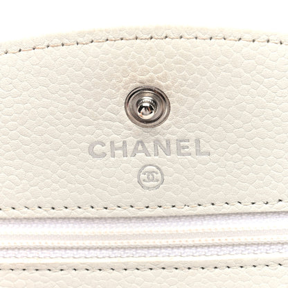 Chanel Caviar Timeless CC Wallet on Chain WOC White 6 of 11