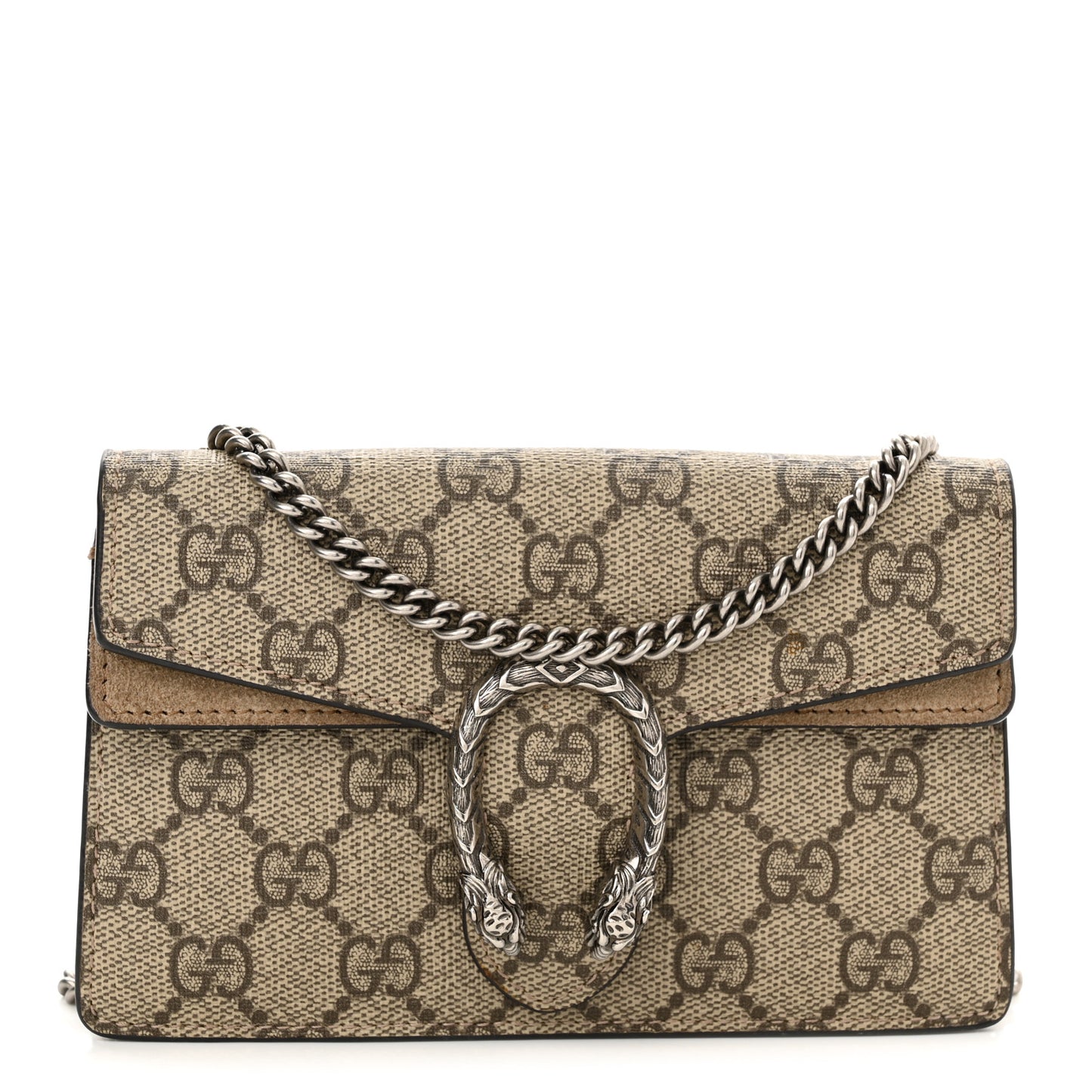 GG Supreme Monogram Super Mini Dionysus Shoulder Bag Taupe