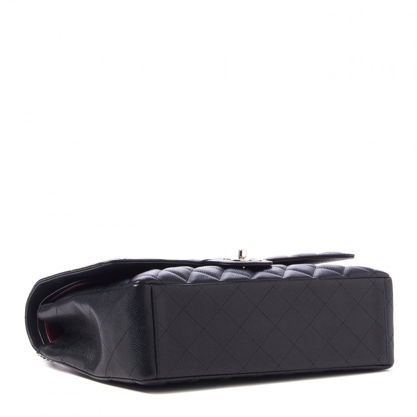 Caviar Quilted Maxi Double Flap Black