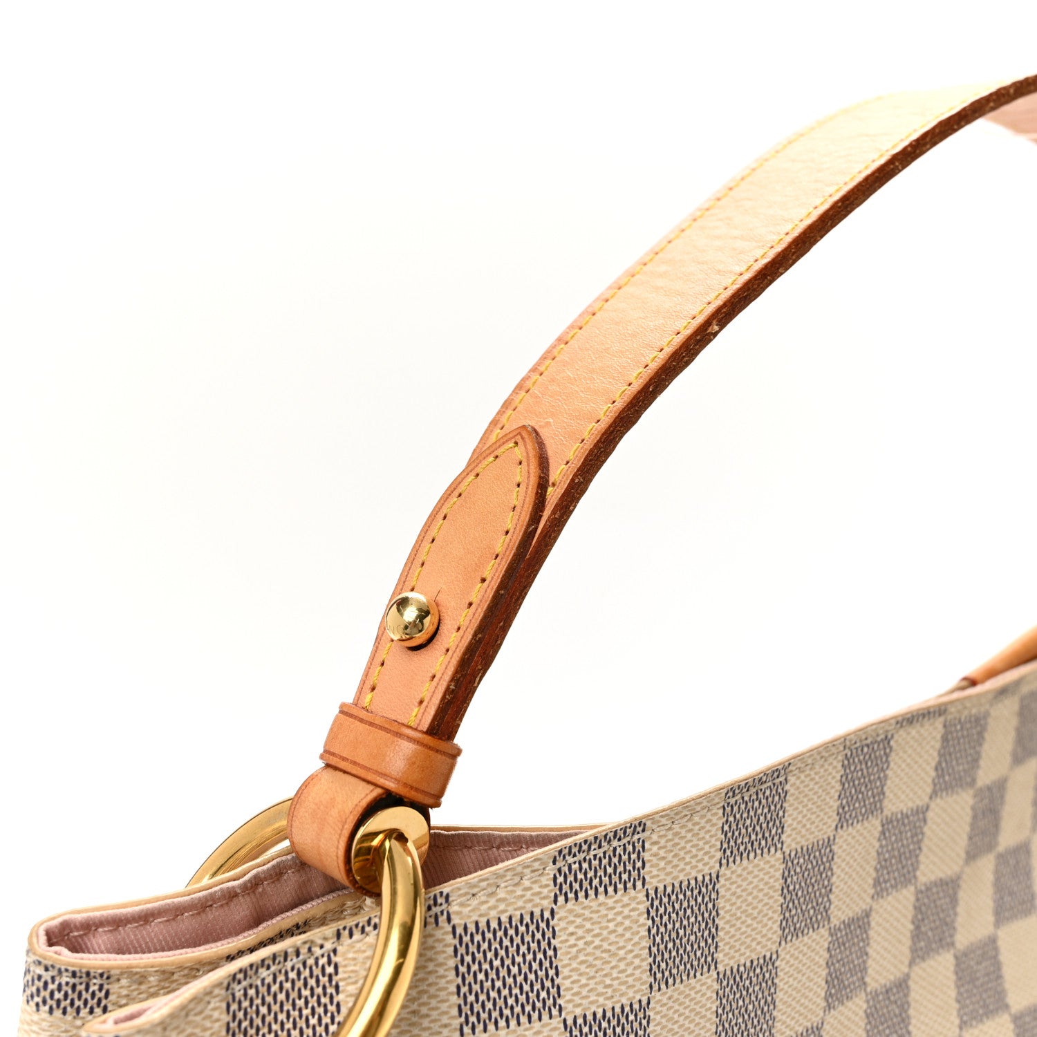 Louis Vuitton Damier Azur Graceful MM Rose Ballerine 11 of 14