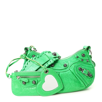 Balenciaga Agneau Arena Le Cagole Shoulder Bag XS Vivid Green 3 of 11