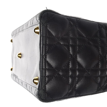 Christian Dior Lambskin Cannage Large Lady Dior Black 12 of 13