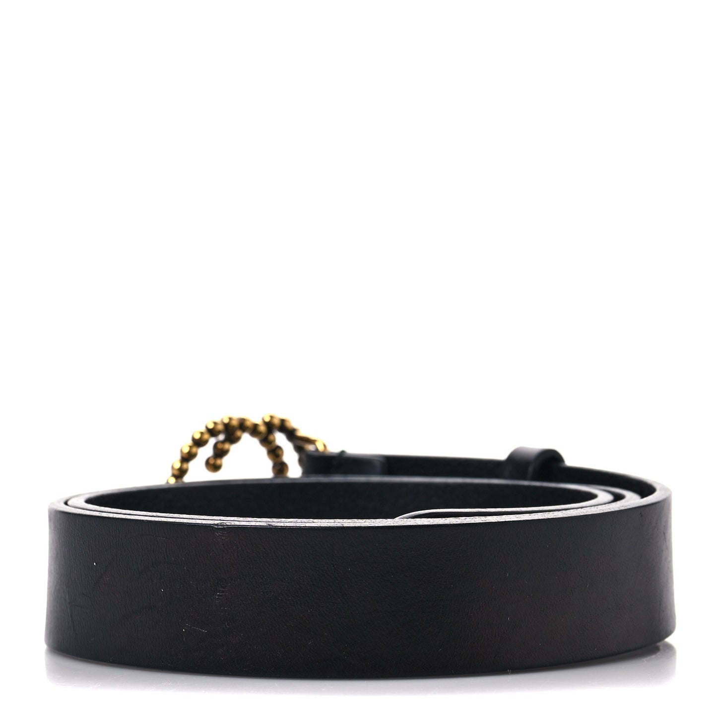 Margaux Calfskin Studded Interlocking G 30mm Belt 85 34 Black