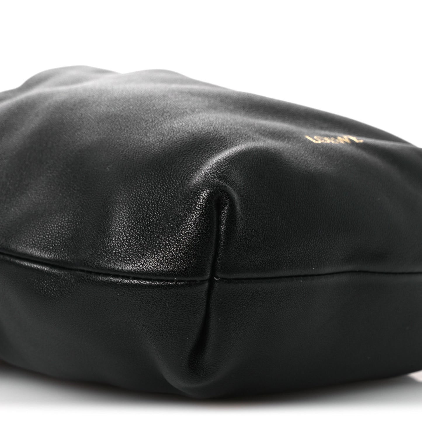 Mellow Nappa Donut Chain Mini Flamenco Knot Clutch Black