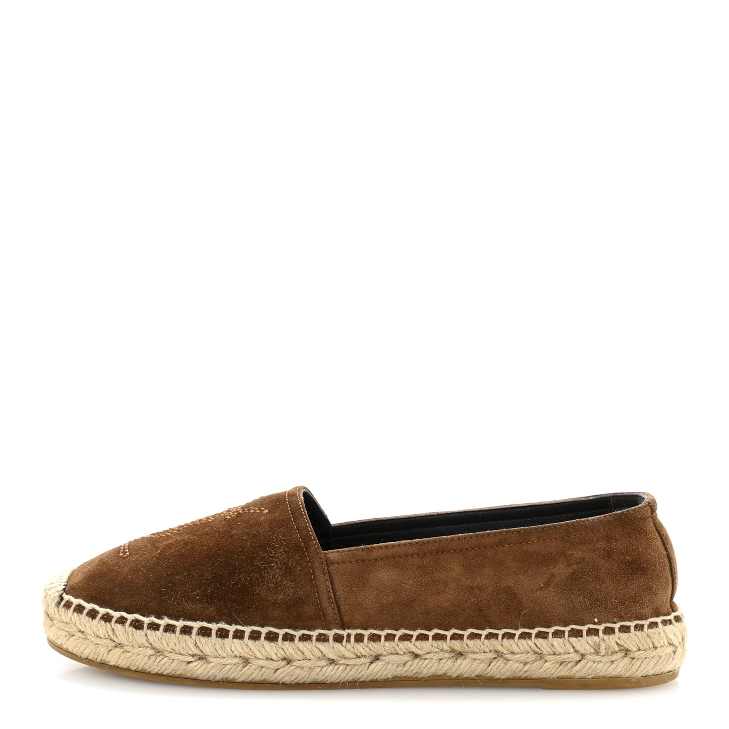 Suede Monogram Espadrilles 36.5 Brown
