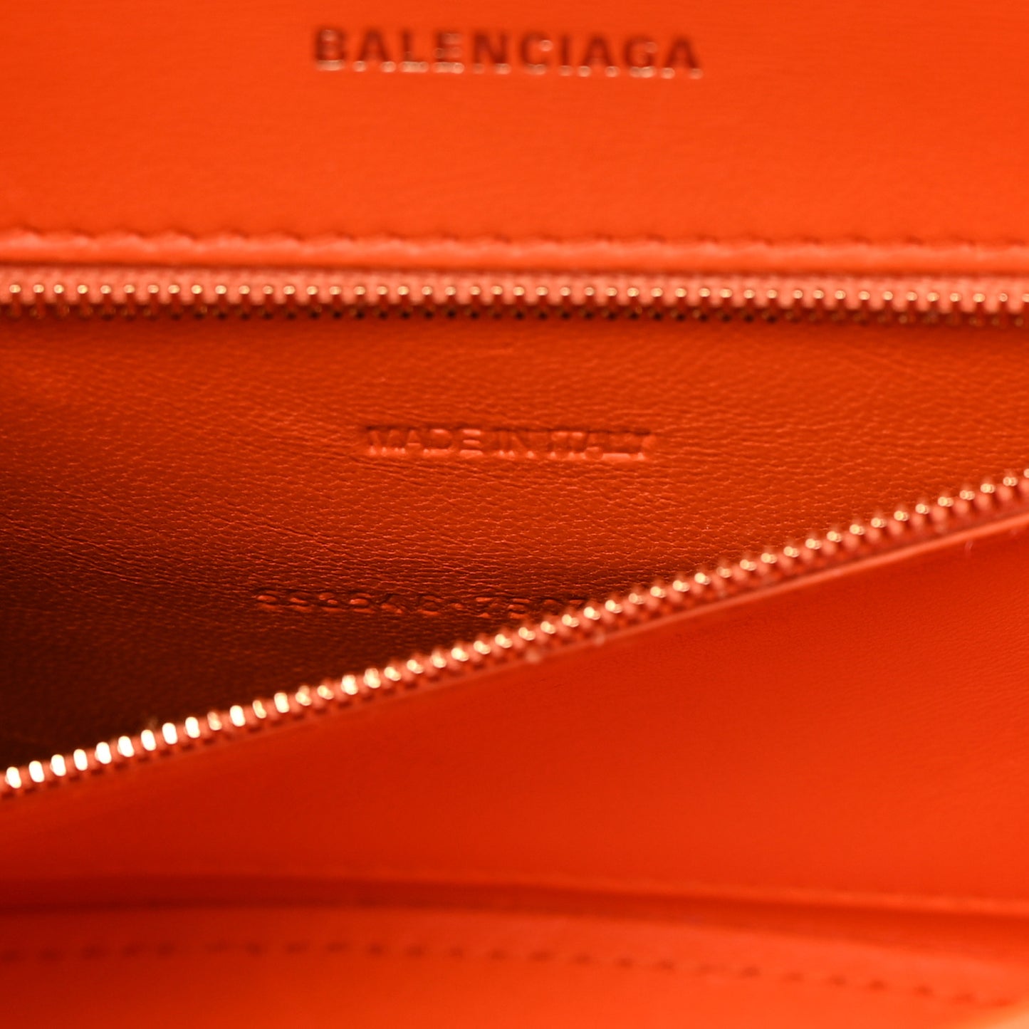 Shiny Calfskin Crocodile Embossed Small Hourglass Top Handle Bag Orange