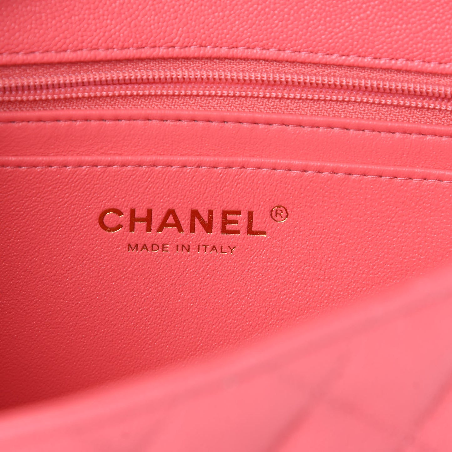 Caviar Quilted Mini Top Handle Rectangular Flap Pink