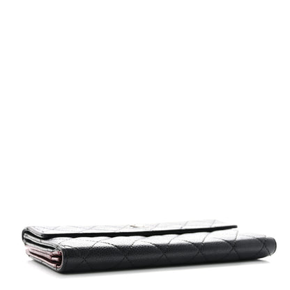 Chanel Caviar Quilted CC Long Double Wallet Black 4 of 9
